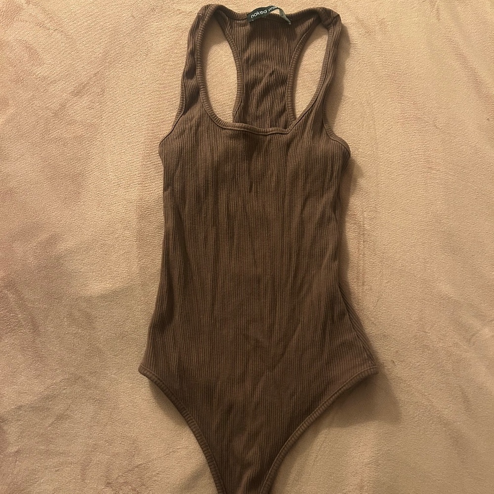 Naked Wardrobe brown bodysuit